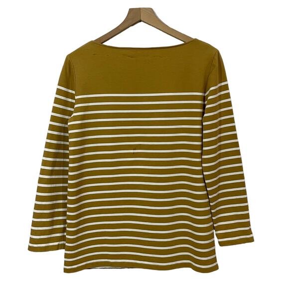 Lafayette 148 New York Wes Boat Neck 3/4 Sleeve Breton Striped Top - Small - Picture 3 of 11